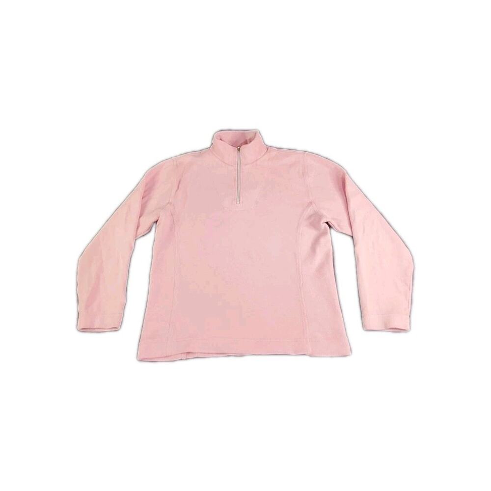 Tommy Bahama Sz M "Garden of Hope & Courage Women's 1/4 Zip Sweatshirt Pink C30